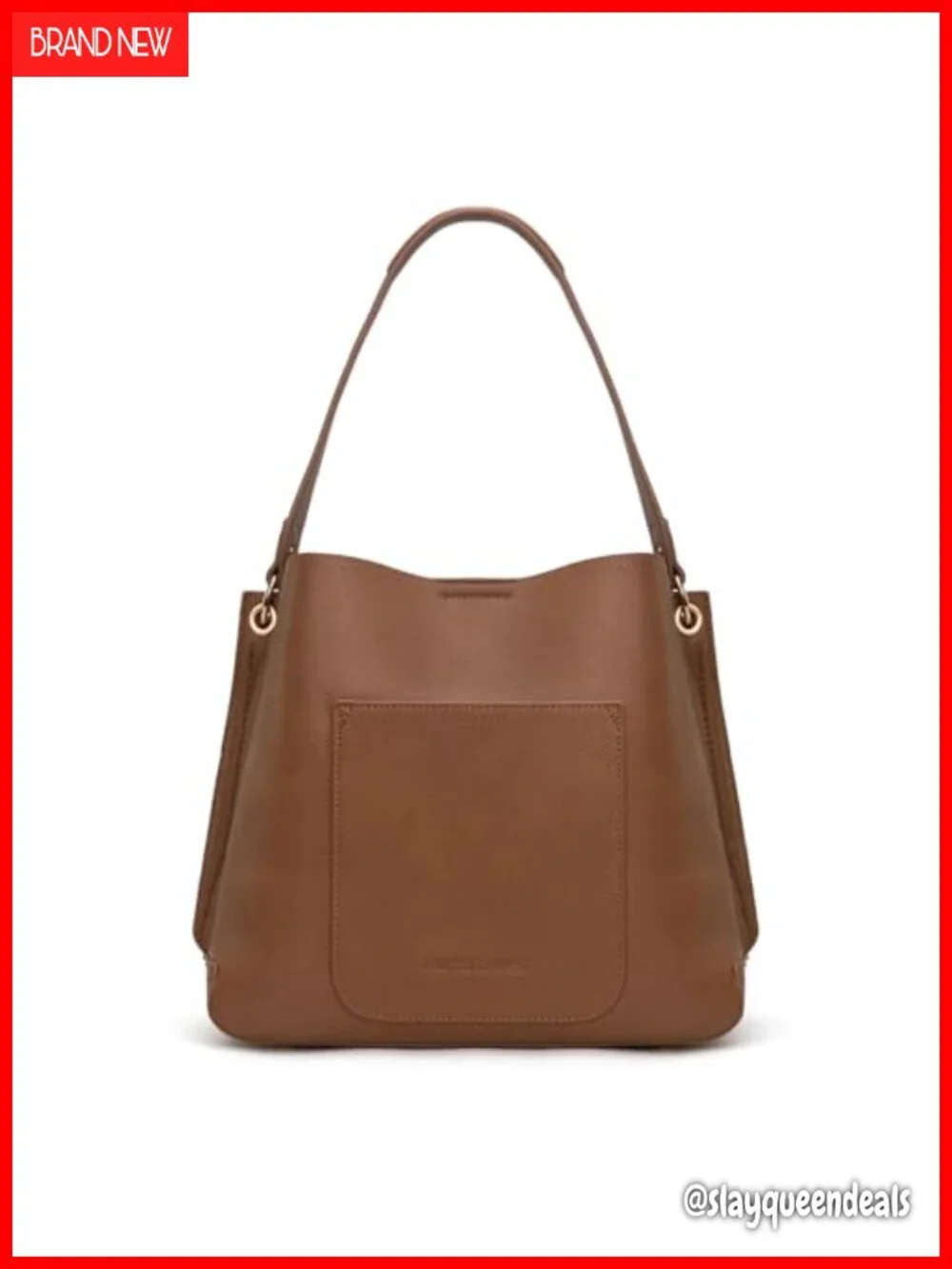 Soft PU Leather Medium Hobo Bag For Women 3 Compartments Shoulder Purse